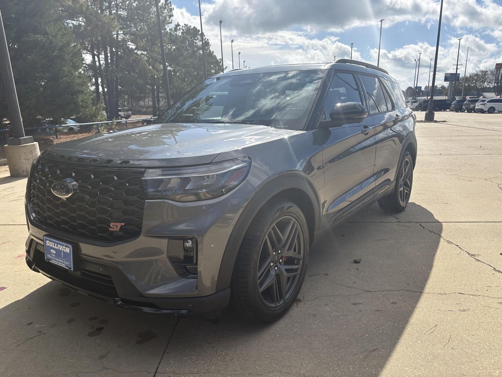 2026 Ford Explorer ST in Carbonized Gray Metallic — front three-quarter view