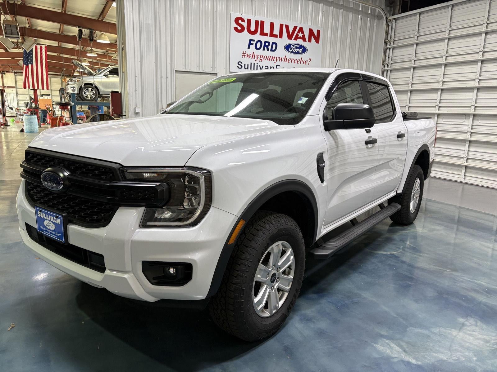2025 Ford Ranger XL in Oxford White — front three-quarter view