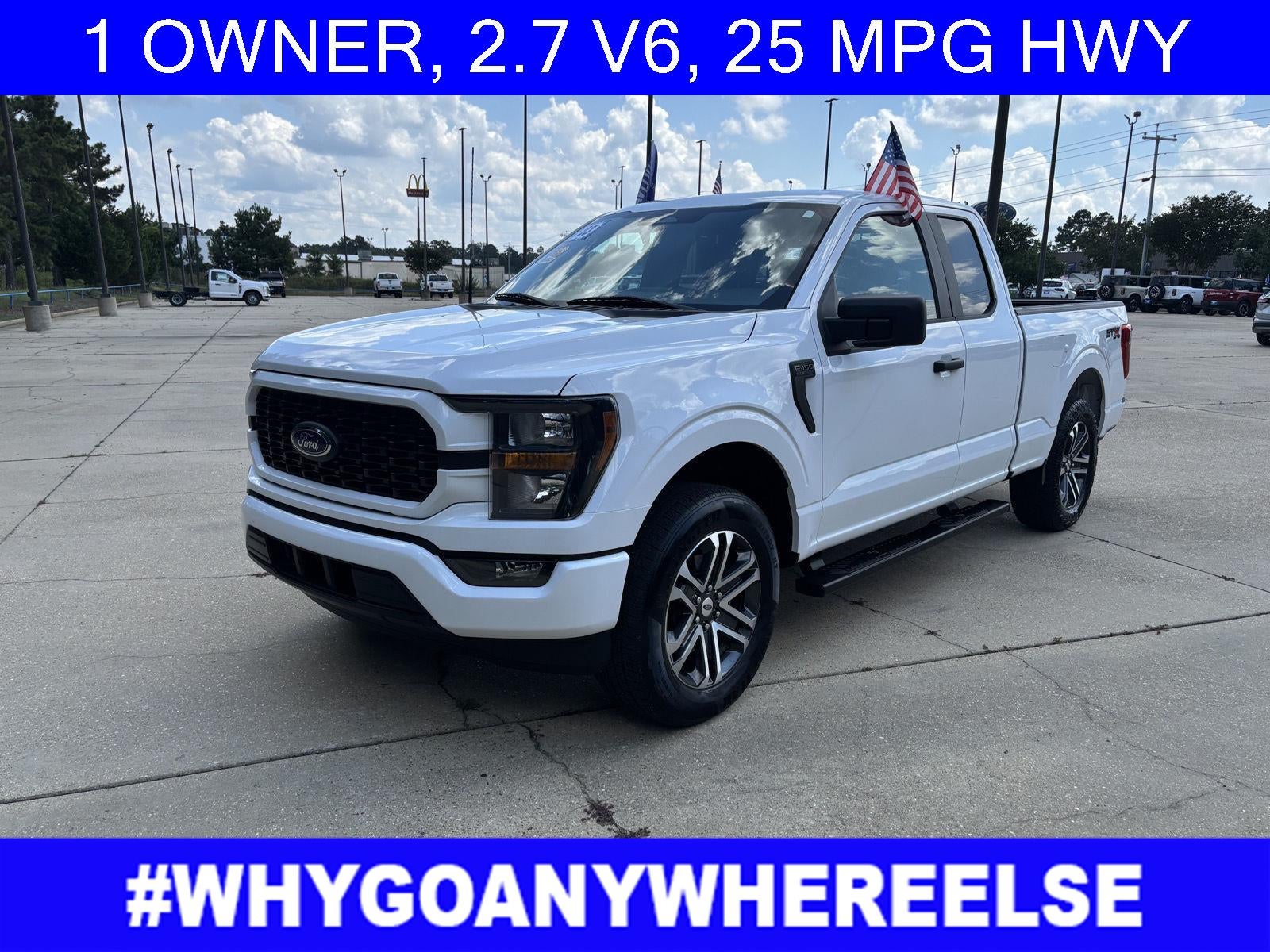 2023 Ford F-150 XL in Oxford White — front three-quarter view