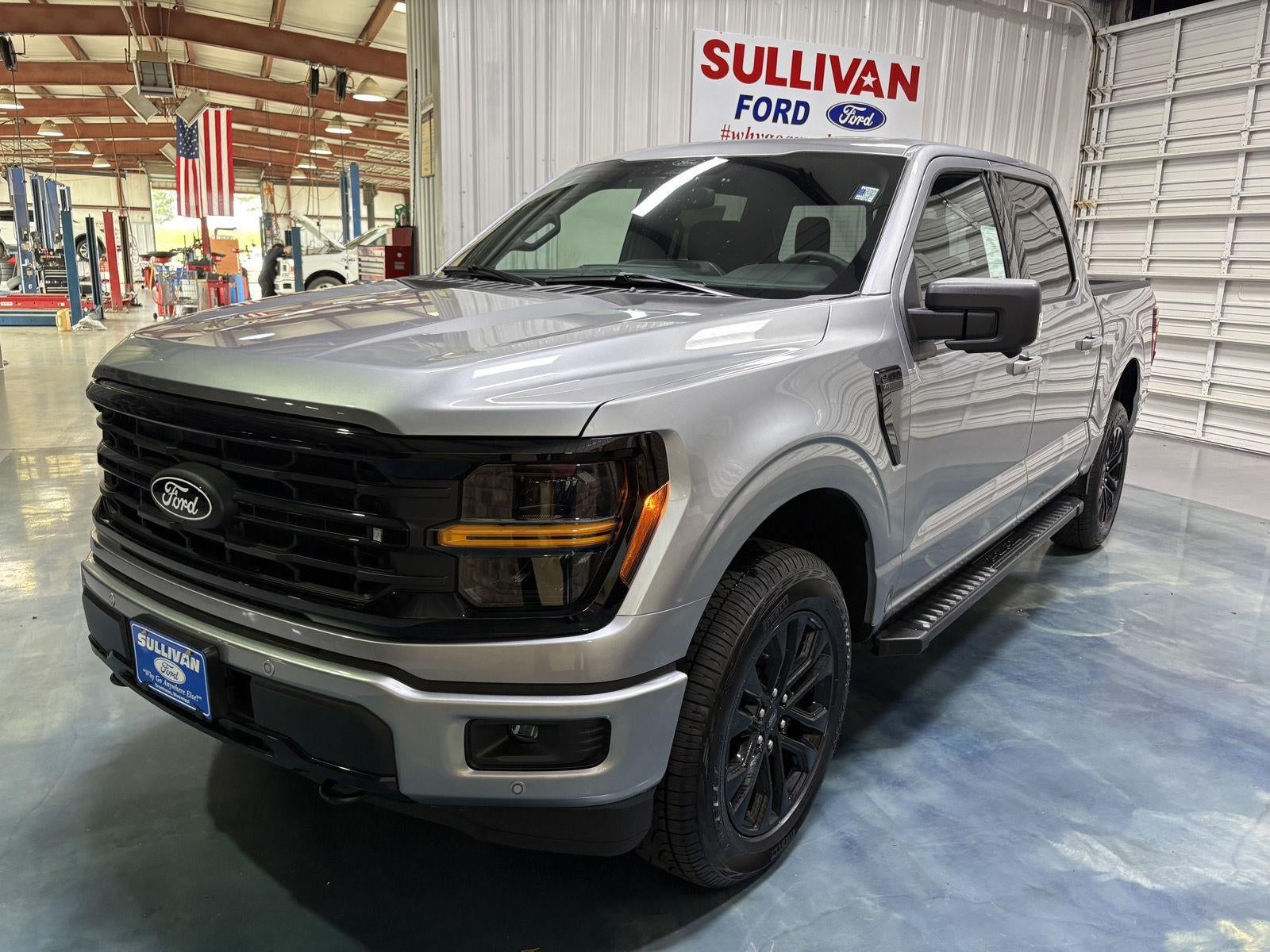 2026 Ford F-150 XLT in Iconic Silver Metallic — front three-quarter view