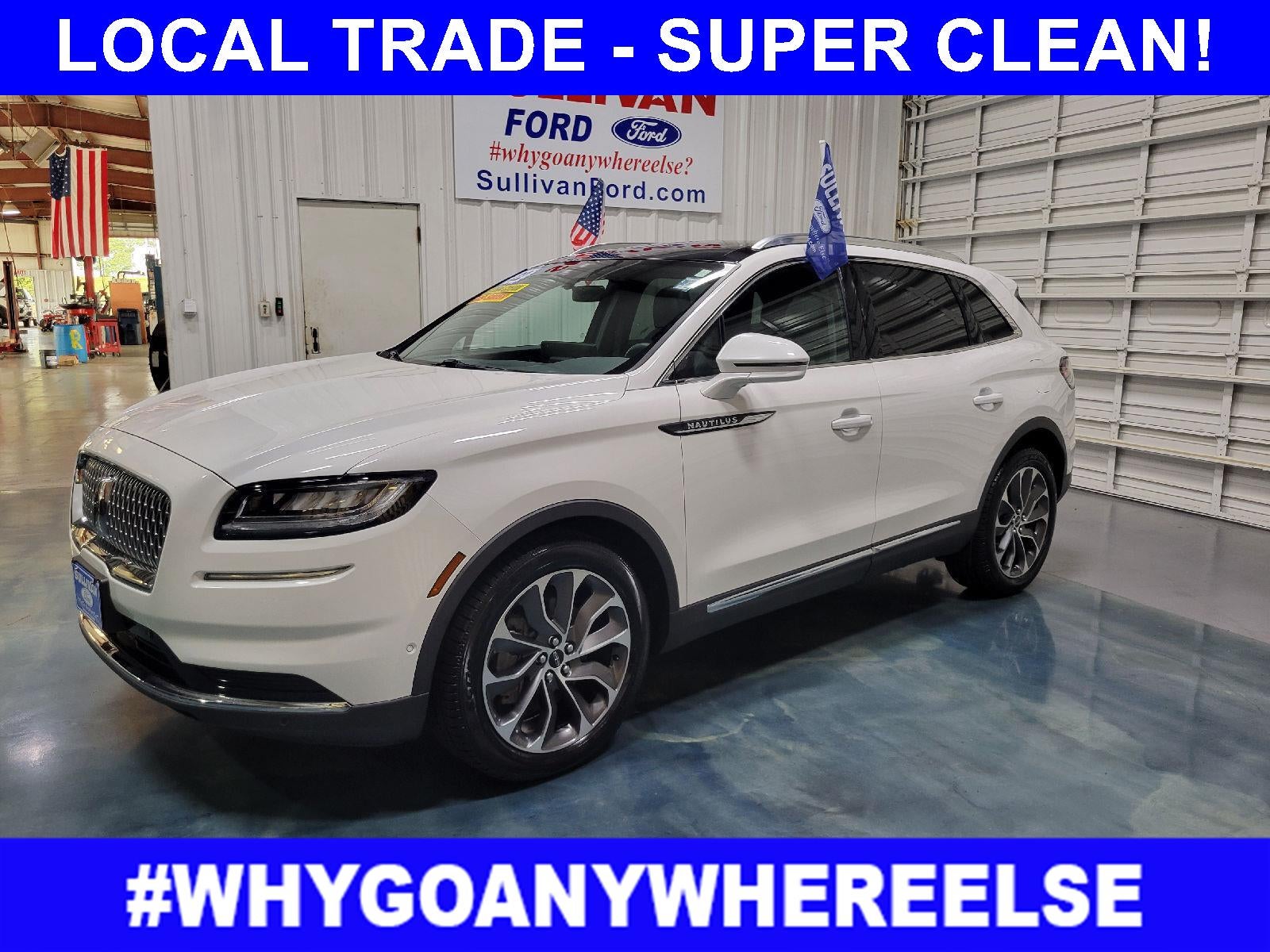 2022 Lincoln Nautilus Reserve in Pristine White Metallic Tri-Coat — front three-quarter view